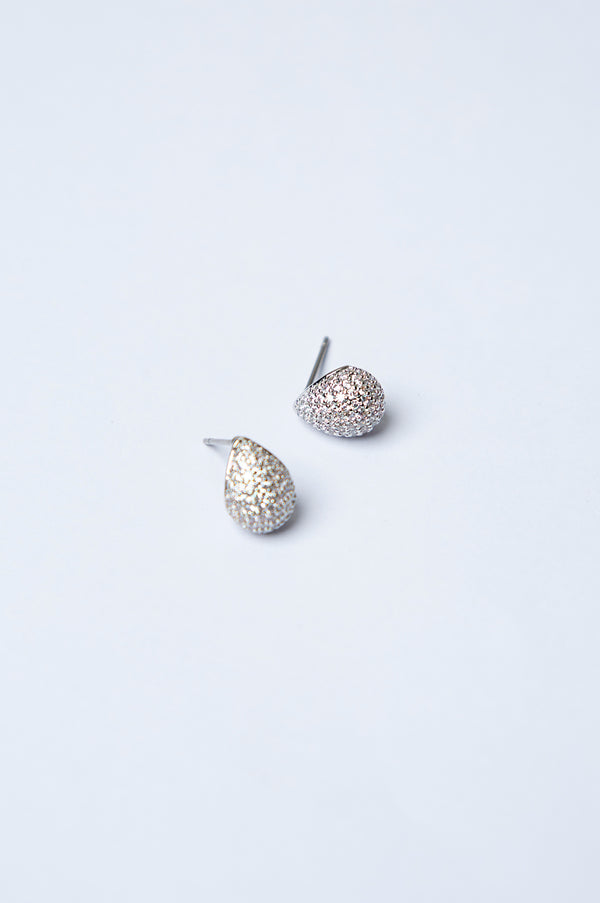Rhodium Plated Stud Earrings