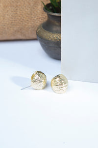 Golden Textured Earrings