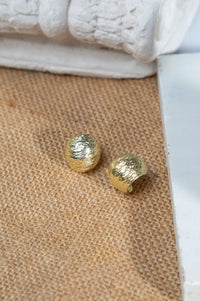 Golden Textured Earrings