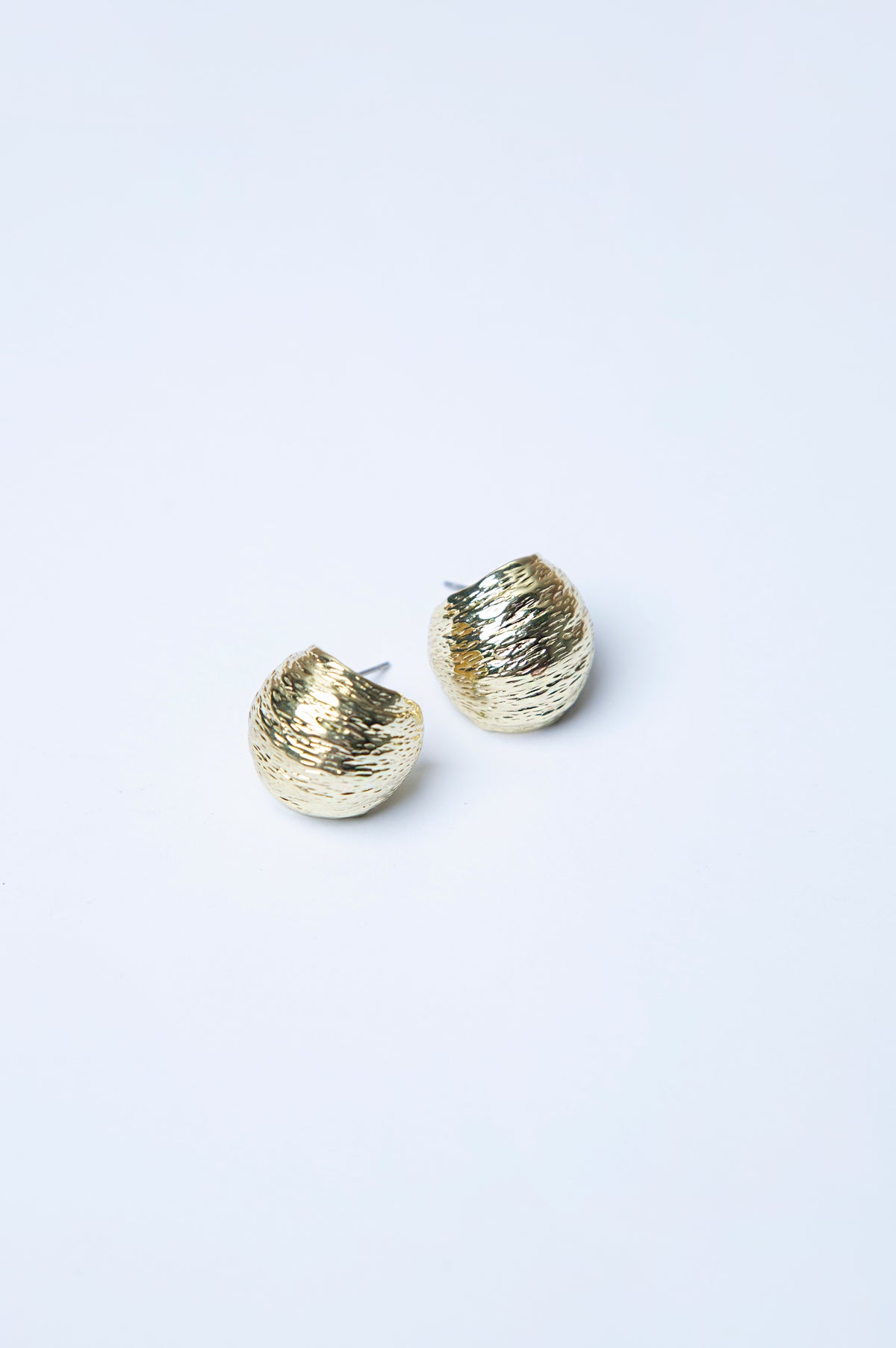 Golden Textured Earrings