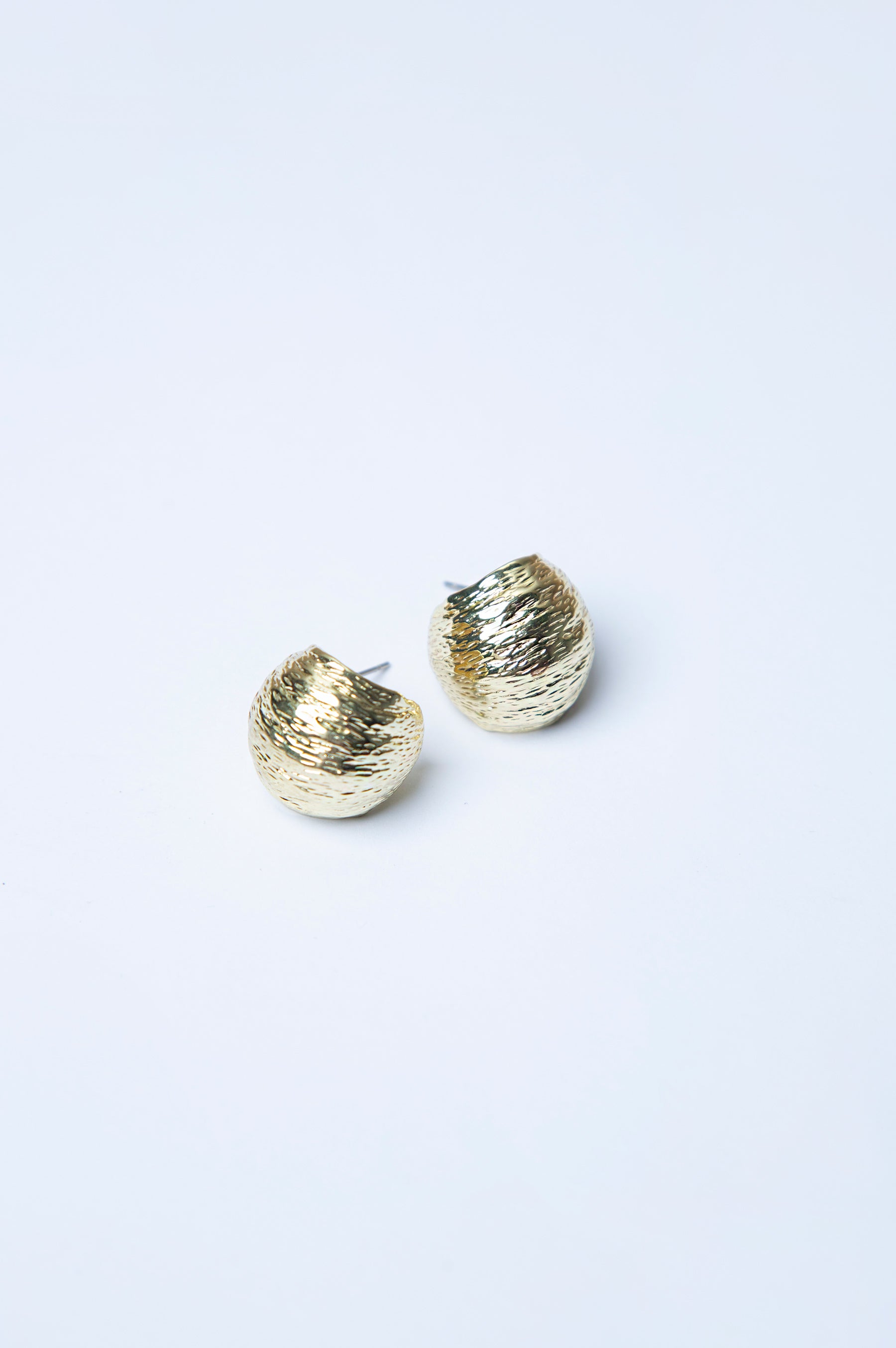 Golden Textured Earrings