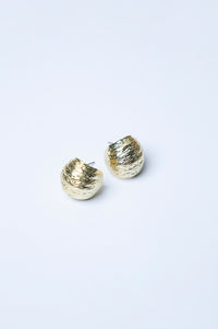 Golden Textured Earrings