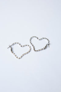 Heart Shaped Loop Earrings