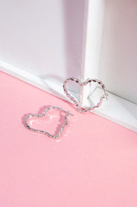 Heart Shaped Loop Earrings