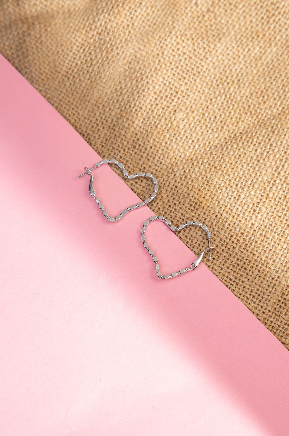 Heart Shaped Loop Earrings