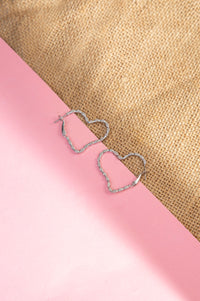 Heart Shaped Loop Earrings