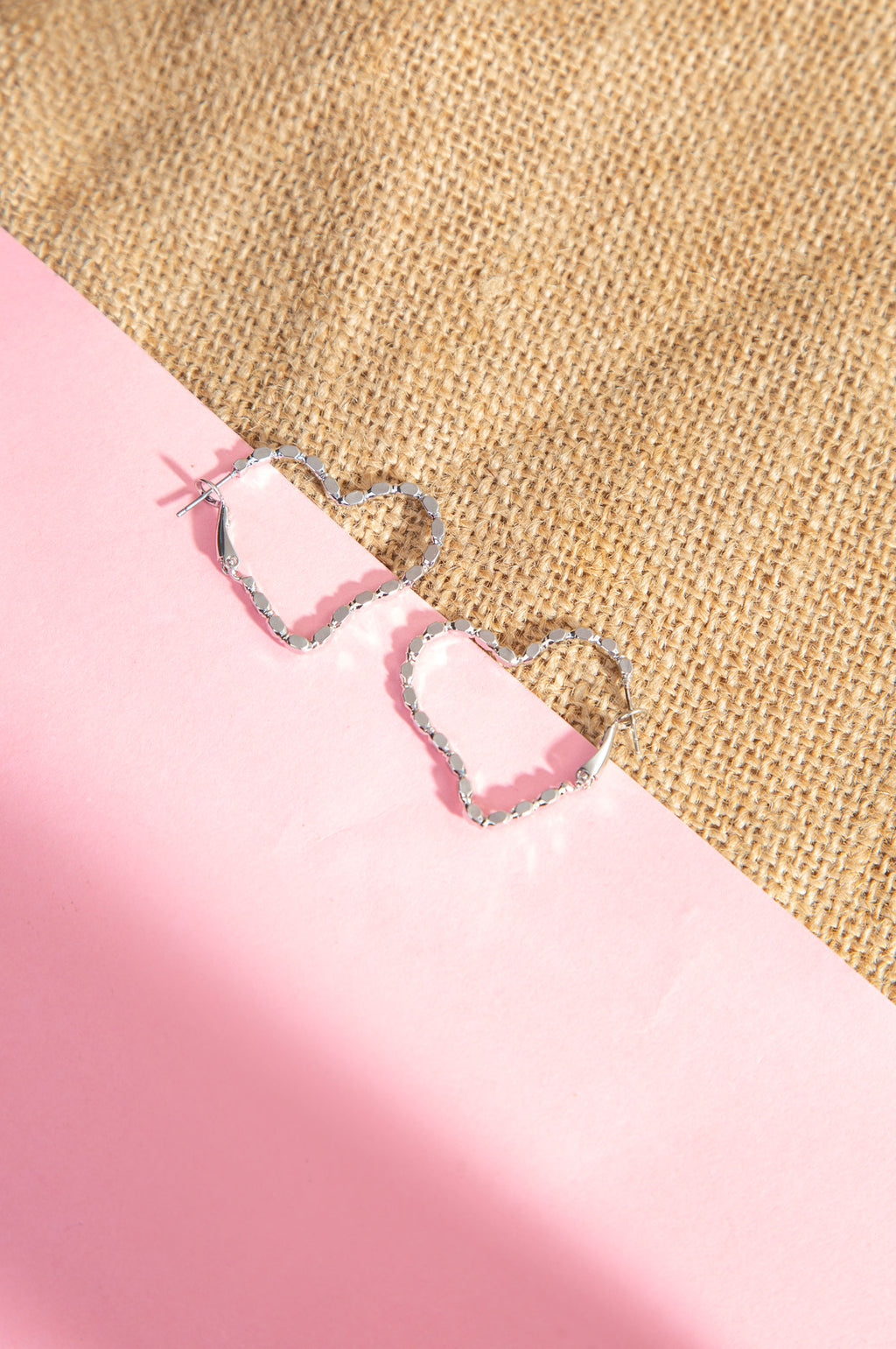 Heart Shaped Loop Earrings