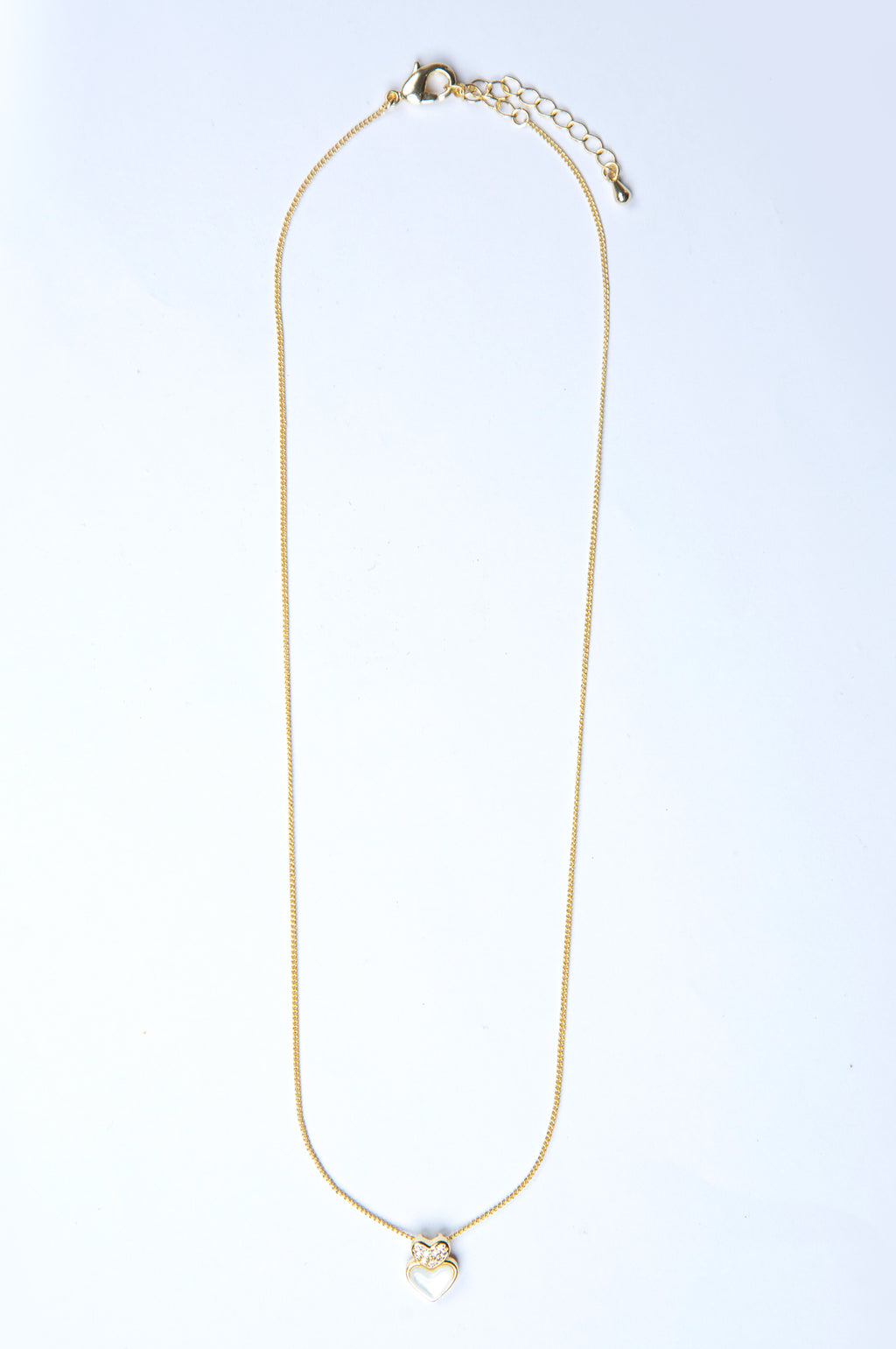 Gold-Plated Brass Heart Necklace