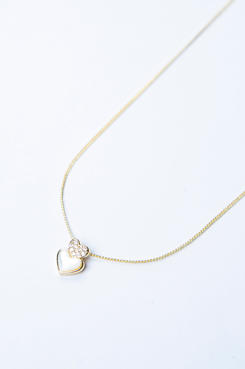 Gold-Plated Brass Heart Necklace