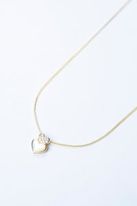 Gold-Plated Brass Heart Necklace