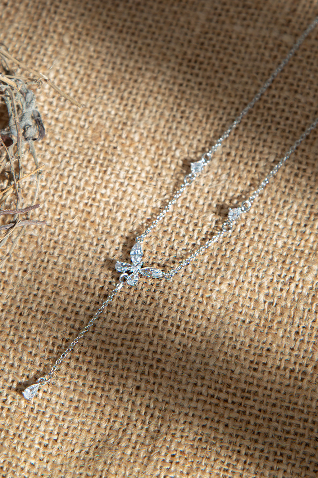 Rhodium-Plated Brass Necklace