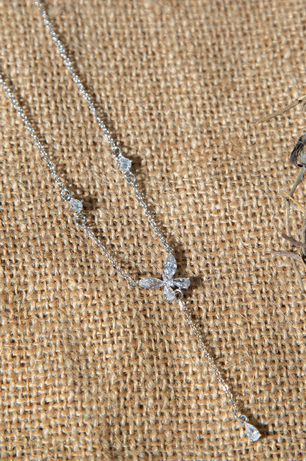 Rhodium-Plated Brass Necklace