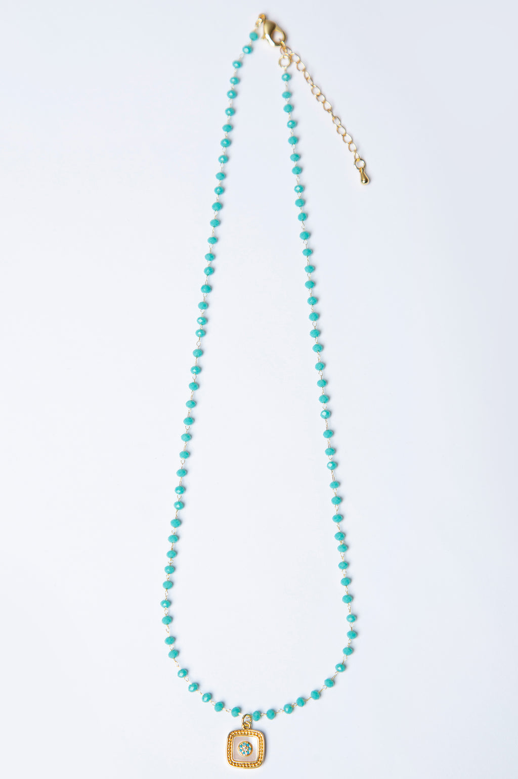 18K Gold-Plated Turquoise Pearl Necklace