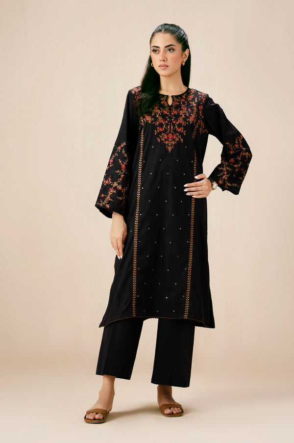 Stitched 1 Piece Embroidered Jacquard Shirt