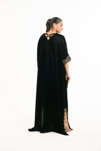 EMBROIDERED VELVET KAFTAN