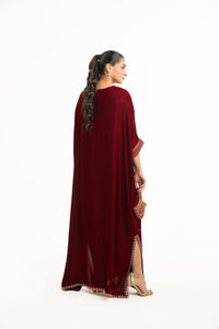 EMBROIDERED VELVET KAFTAN