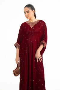 EMBROIDERED VELVET KAFTAN