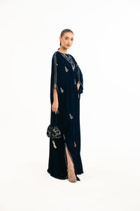 EMBROIDERED VELVET KAFTAN
