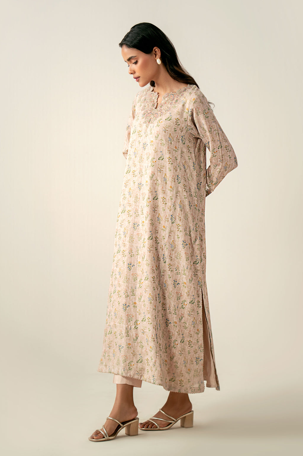 Stitched 2 Piece Printed Embroidered Cotton Staple Suit