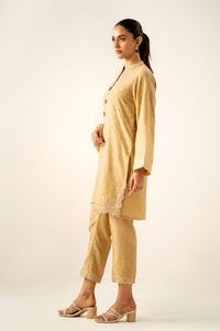 Stitched 2 Piece Embroidered Self Jacquard Suit
