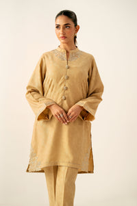 Stitched 2 Piece Embroidered Self Jacquard Suit