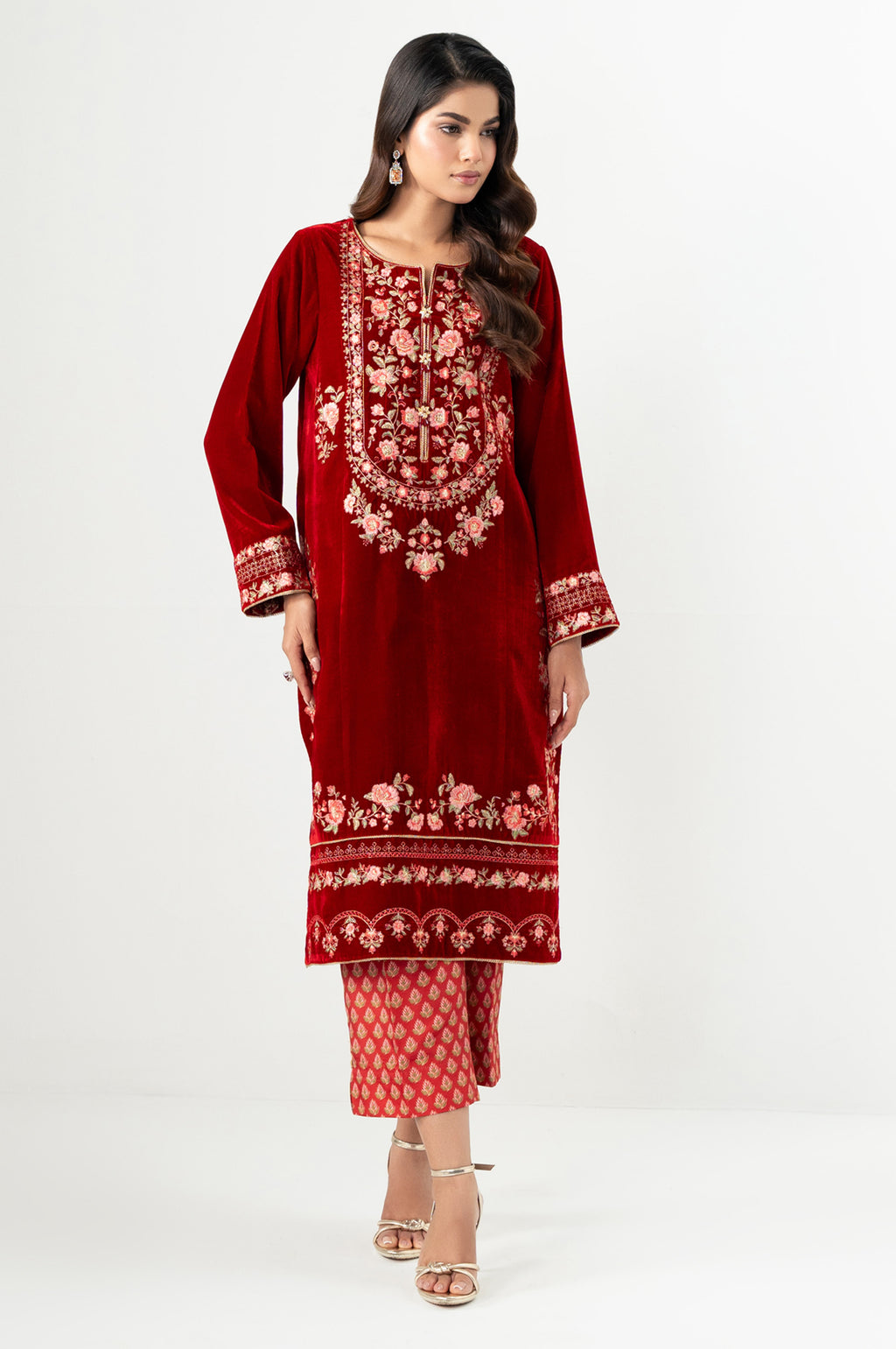 EMBROIDERED SHIRT BOTTOM SUIT