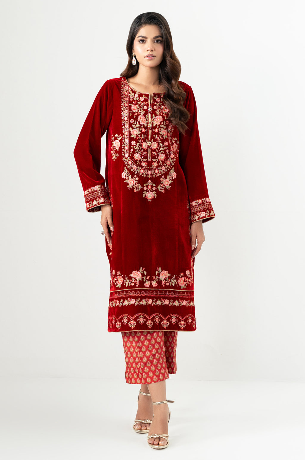 EMBROIDERED SHIRT BOTTOM SUIT