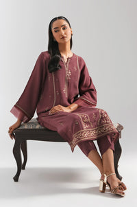 STITCHED EMBROIDERED RAW SILK SUIT