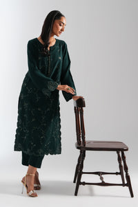 STITCHED EMBROIDERED OAK SILK 2 PIECE SUIT