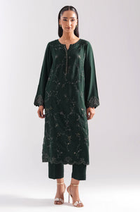 STITCHED EMBROIDERED OAK SILK 2 PIECE SUIT