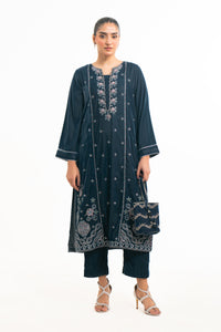 EMBROIDERED VELVET SHIRT BOTTOM