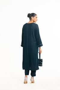 EMBROIDERED VELVET SHIRT BOTTOM