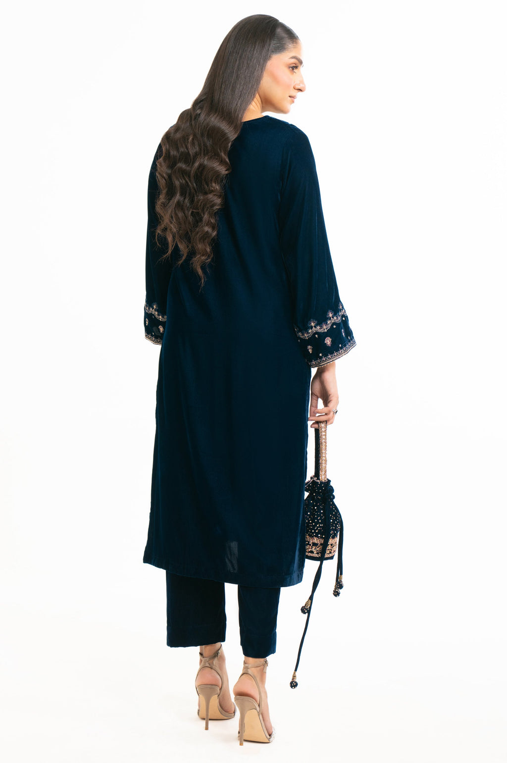 EMBROIDERED VELVET SHIRT & BOTTOM (FACTORY E-OUTLET)