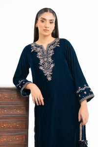 EMBROIDERED VELVET SHIRT & BOTTOM
