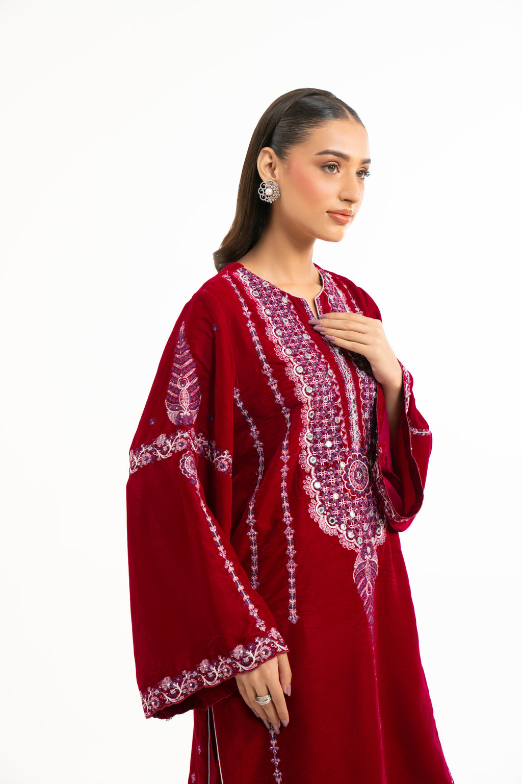 EMBROIDERED VELVET SUIT