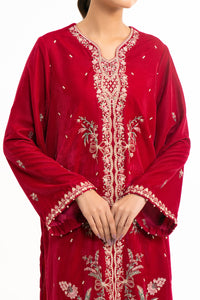 EMBROIDERED VELVET SHIRT BOTTOM