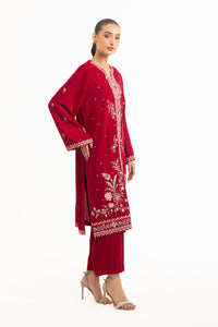 EMBROIDERED VELVET SHIRT BOTTOM