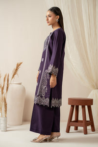 EMBROIDERED JACQUARD STITCHED 2 PIECE SUIT