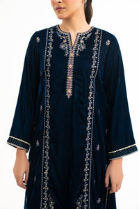 EMBROIDERED VELVET SHIRT BOTTOM