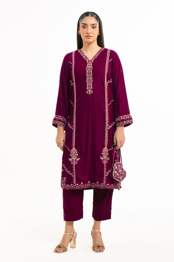 EMBROIDERED VELVET SUIT