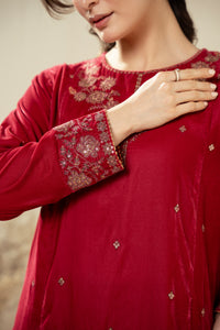 EMBROIDERED VELVET SHIRT BOTTOM