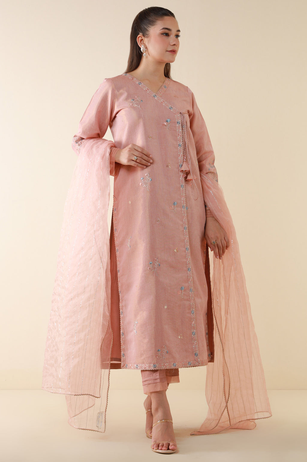 Stitched 3 Piece Embroidered Cotton Mysuri Suit