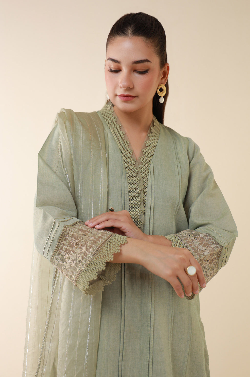 Stitched 3 Piece Embroidered Mysuri Suit