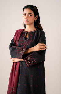 Stitched 3 Piece Embroidered Viscose Jacquard Suit