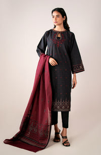 Stitched 3 Piece Embroidered Viscose Jacquard Suit