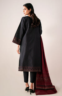 Stitched 3 Piece Embroidered Viscose Jacquard Suit