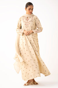 Stitched 3 Piece Embroidered Jacquard Suit