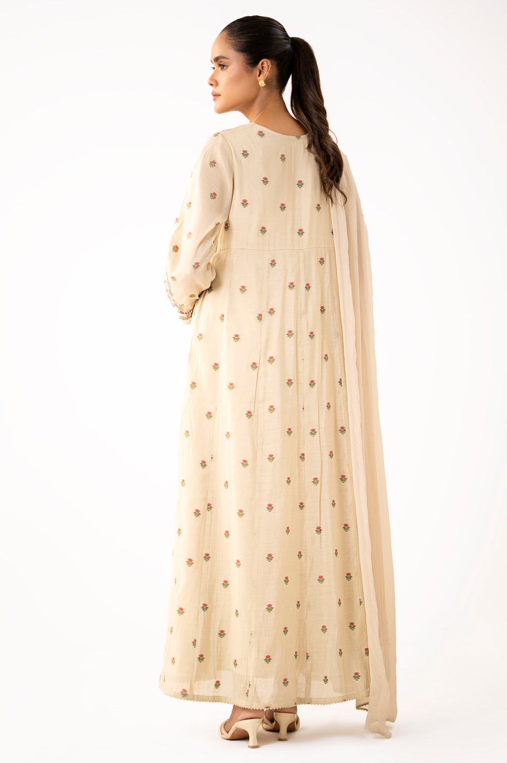 Stitched 3 Piece Embroidered Jacquard Suit
