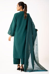 Stitched 3 Piece Embroidered Slub Suit