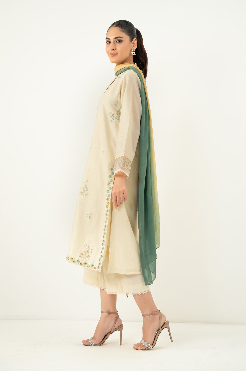 EMBROIDERED SHIRT BOTTOM SUIT